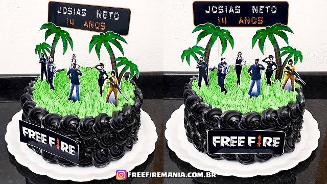 Bolo Free Fire: Fotos de festas de aniversário com o tema do jogo