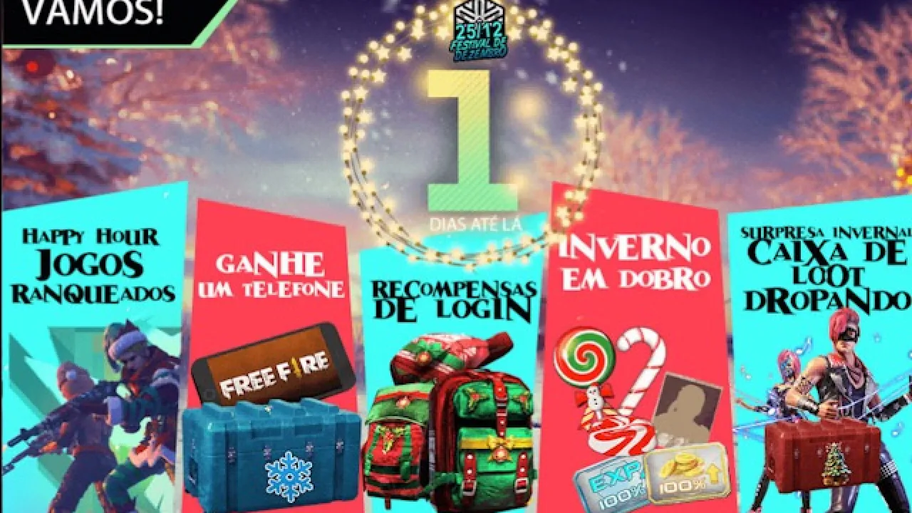 Evento de Natal no Free Fire: Tudo Sobre o Grande Dia do Festival de Dezembro