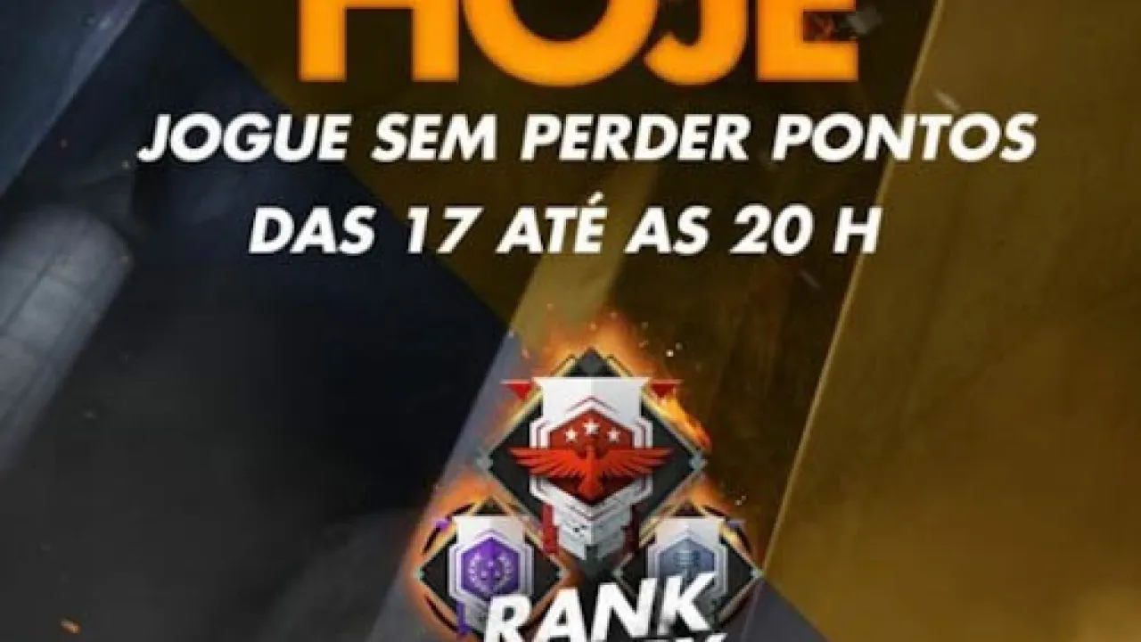 Evento Hora Dourada: Jogue Ranqueadas sem Perder Pontos no Free Fire