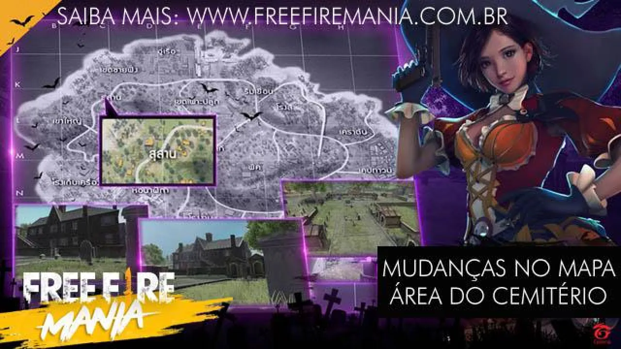 Mudança no Mapa Bermuda - Nova Área do Cemitério em Free Fire