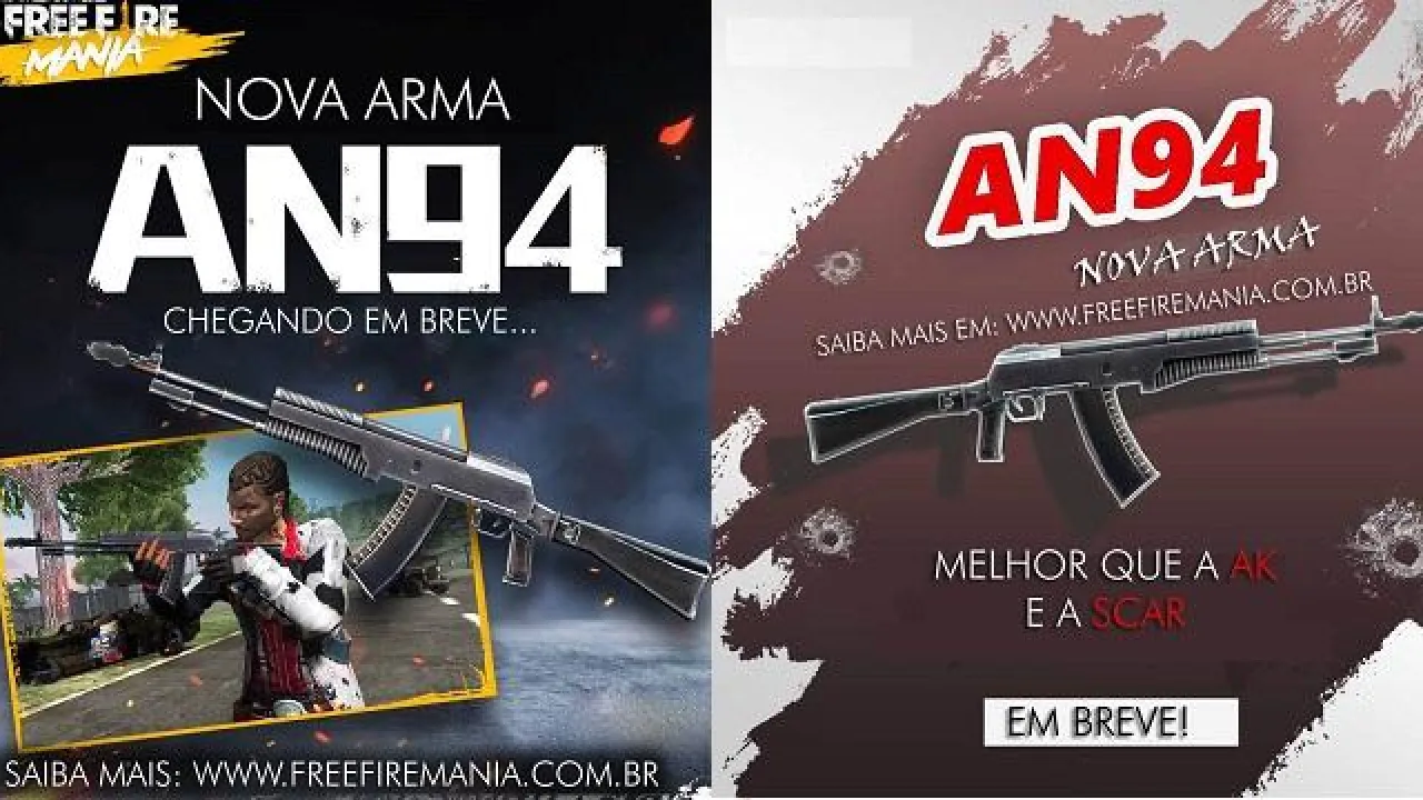 Nova Arma AN94 Chega ao Free Fire com Aumentos de Dano e Precisão