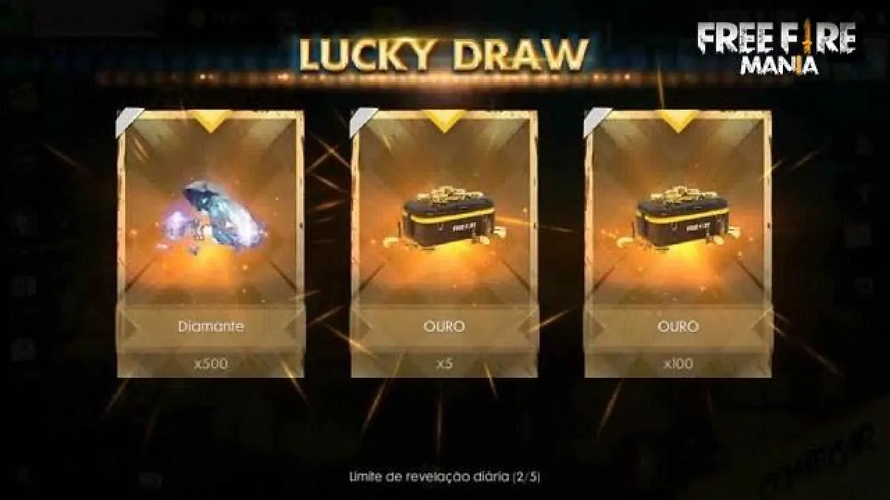 É possível pegar Diamantes no Luck Draw do Free Fire?