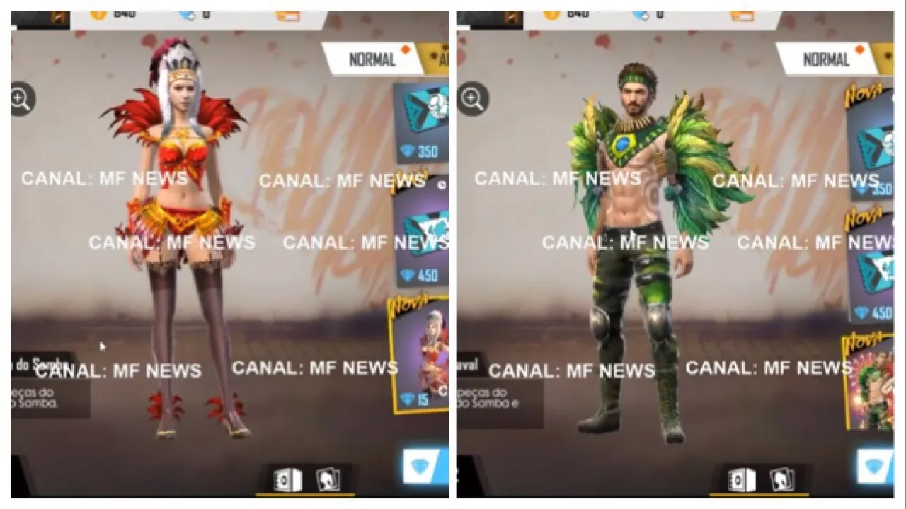 Novas Skins de Carnaval Exclusivas para Free Fire