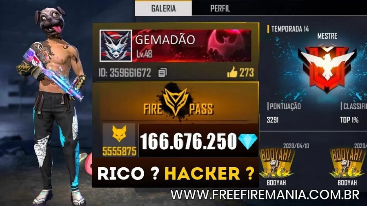 166 milhões de Diamantes no Free Fire , o jogador mais rico do mundo!
