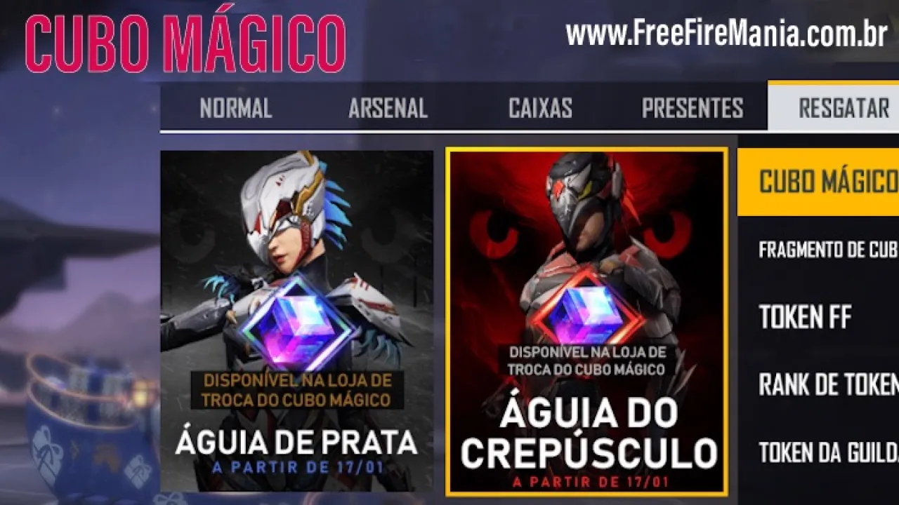 Novidades no Free Fire: 2 Novos Cubos Mágicos Com Skins Exclusivas