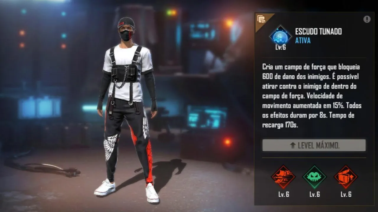 3 combinações de personagens no Free Fire para Chrono