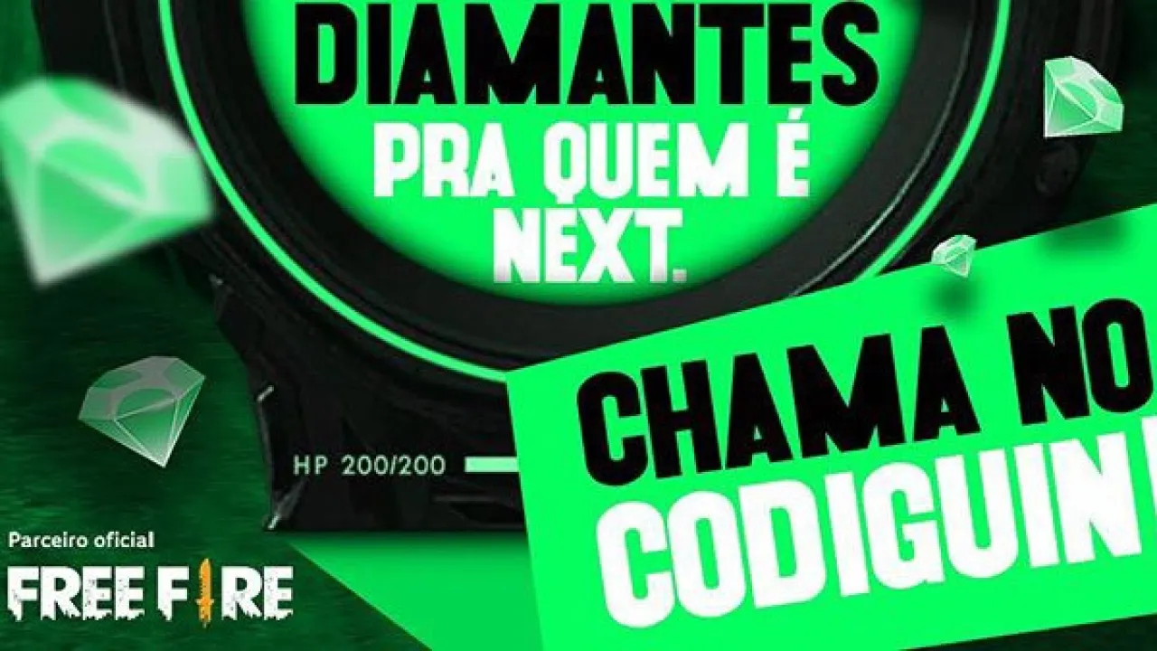 300 Diamantes Gratuitos para Clientes do Banco Next no Free Fire