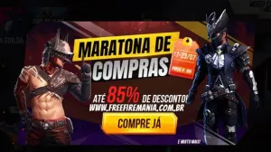 85% de desconto no evento Maratona de Compras do Free Fire — Free Fire