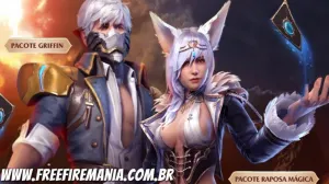 Amanhã! Novo evento com as skin Grifin e Raposa Mágica no Free Fire — Free Fire