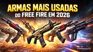 Garena revela armas mais usadas do Free Fire em 2026 — Free Fire