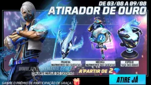 Atirador de Ouro Free Fire: evento recebe conjunto Marujo das Cascatas e itens temáticos — Free Fire