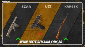 Atualização Free Fire Novembro 2021: KAR98K, M60, SCAR e MP5-X recebem Buffs e melhorias; confira — Free Fire