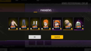 Brasil paga o dobro? Skins do Naruto geram revolta no Free Fire — Free Fire