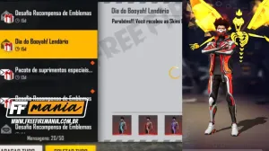 CODIGUIN FF: código com skin Lendária do Dia do Booyah no Free Fire, resgate no site rewards — Free Fire