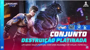 CODIGUIN FF: código Free Fire do Lobisomem (Destruição Platinada); Resgate no Rewards — Free Fire