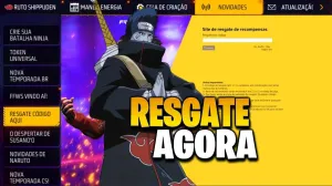 CODIGUIN FF Infinito: Codigão Naruto liberado; Resgate já! — Free Fire
