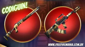 CODIGUIN FF: novos código Free Fire M1014 e GROZA Faraó; Resgate no Rewards — Free Fire