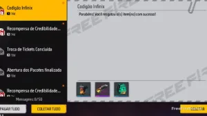 Garena libera codigão Infinix no Free Fire e limita a 5 mil resgates — Free Fire