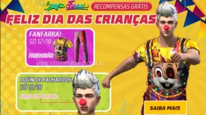 Dia das Crianças Free Fire: Nariz de Palhaço e Fanfarrão são as recompensas grátis — Free Fire