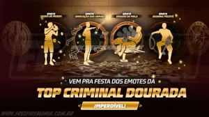 Free Fire: como conseguir Emote - Chuva de Moeda e Emote - Invocação das armas no Arco do Destino — Free Fire