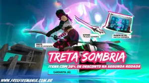 Free Fire: como conseguir Emote - Voo de Vassoura, Katana - Truque Sombrio no Arco do Destino — Free Fire