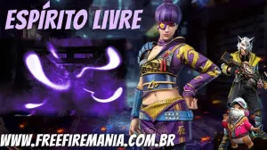 Pacote com a skin Espírito Livre Free Fire — Free Fire