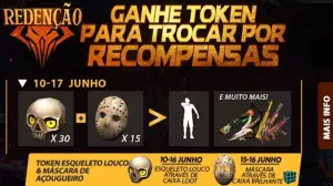 Evento Redenção: Elimine inimigos para ganhar o Token do Esqueleto Louco no Free Fire — Free Fire