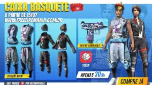 EXCLUSIVO: nova skin da UZI "Mini Uzi - Tio Barão" chega na Caixa Basquete — Free Fire
