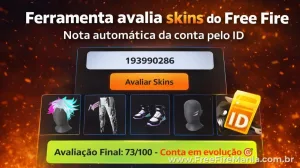 Ferramenta avalia skins do Free Fire e gera nota automática da conta pelo ID — Free Fire
