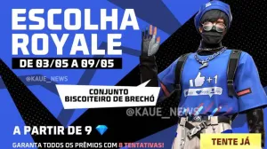 Free Fire:  Biscoiteiro de Brechó chega ao jogo no Escolha Royale; saiba mais — Free Fire