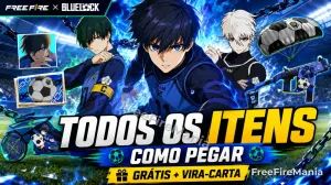 Free Fire x Blue Lock: todos os itens e como pegar — Free Fire
