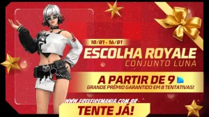 Free Fire: como conseguir Conjunto Luna no Escolha Royale — Free Fire