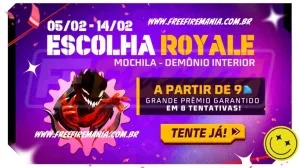 Free Fire: como conseguir Mochila - Demonio Interior no Escolha Royale — Free Fire