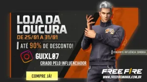 Free Fire: Conjunto Influência Sombria, criada por influenciadores, chega ao Battle Royale — Free Fire