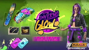 Free Fire Grátis! Pacote feminino DJ Glow, prancha, paraquedas e banner será liberado no jogo — Free Fire