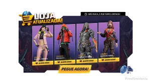 Nova loja do Free Fire traz Conjunto Caçador de Ossos e itens diretos; veja lista — Free Fire