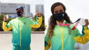 Free Fire: medalhistas de prata nas Olimpíadas, Rayssa Leal e Kelvin Hoefler jogam o Battle Royale — Free Fire