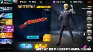 Free Fire: novo Escolha Royale com itens do One Punch-Man, M1887 e Pacote Genos — Free Fire