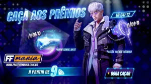 Free Fire recebe Caça aos Prêmios com Agente Cósmico e Punho Congelante nesta sexta — Free Fire