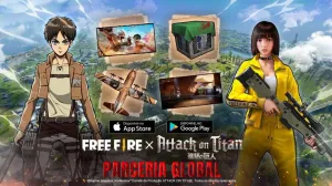 Free Fire reúne jogadores para lutar pela sobrevivência, Attack on Titan começa sua invasão — Free Fire