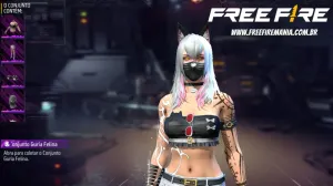 Free Fire Trinca do Desconto: skin Guria Felina é a principal recompensa de dezembro — Free Fire
