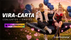 Free Fire lança evento Vira-Carta com Conjunto Rosa Escarlate; veja regras e recompensas — Free Fire