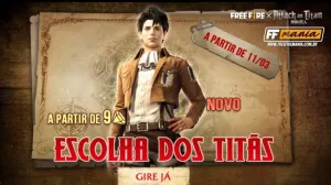 Free Fire x Attack on Titan: pacote Tropa de Exploração chega no Escolha Royale — Free Fire