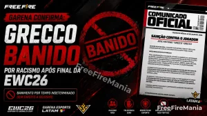 Garena bane Grecco por racismo tras final de la EWC26 — Free Fire
