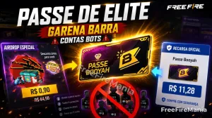 Garena barra contas bots e venda de Passe de Elite no Free Fire — Free Fire