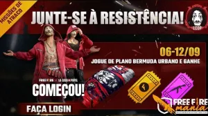 Play with the Plano Bermuda Urbano package and earn LCDP items — Free Fire