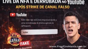 Live da NFA é derrubada no YouTube após strike de canal falso — Free Fire
