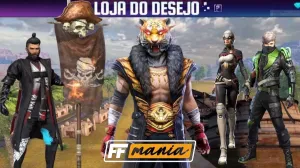 Loja do Desejo Free Fire 9.0 traz novo pacote Tigrino e Bandeira Pirata — Free Fire