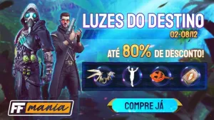 Luzes do Destino FF: pacote Médico da Peste e Alok com desconto no Free Fire — Free Fire