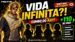 Melhor personagem Free Fire 2026: combo de vida infinita — Free Fire